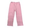 Takihyo Pajama Double Long Open with Pants Pink Women's Set, 100% Cotton, Gauze, Wrinkle-Finish, Sleeves, Front, Loungewear, Pockets,