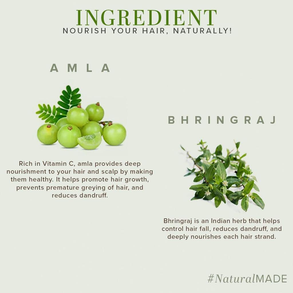 KHADI NATURAL Amla & Bhringraj Shampoo 2er-Pack à 650 ml zur Schuppenkontrolle & Haarpflege