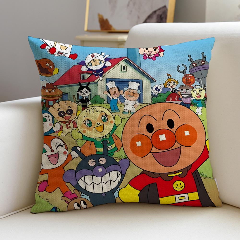 

Brave AAnpanmanS Cushion Cover Breathable and skinfriendly linen pillowcase square removable and washable cushion 30X30cm