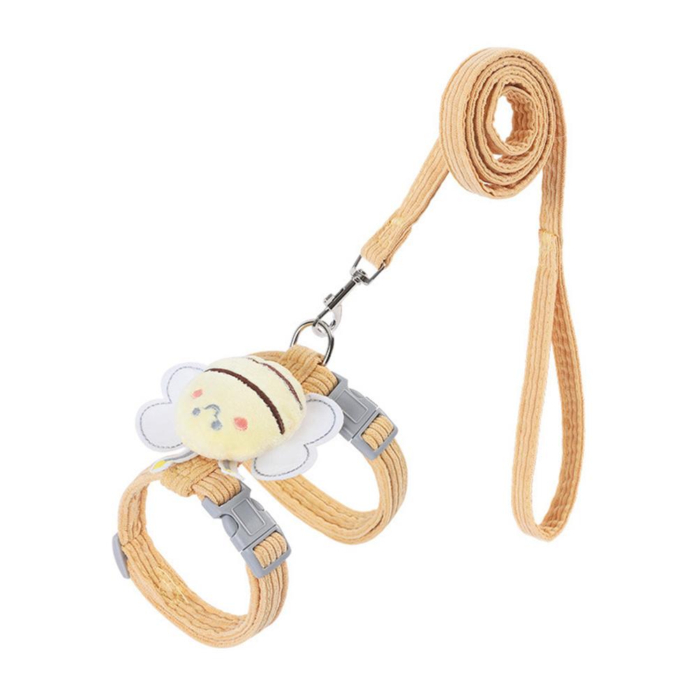 Little Bee Cat Dog Traction Rope Adjustable Double Layer Pet Safety Rope Pet Outdoor Walking Towing Rope Pet Products