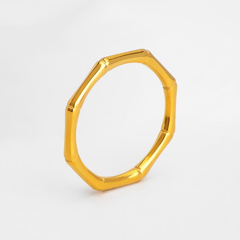 2022 Bamboo Ring: Creative Japanese & Korean Style, Non-fading Titanium Steel for Girls