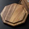 Wooden Tea Tray Acacia Wood Plate Serving Tray Large Appetizer Fruit Snack Food Plate Coffee Dishes Serving Platter Tableware