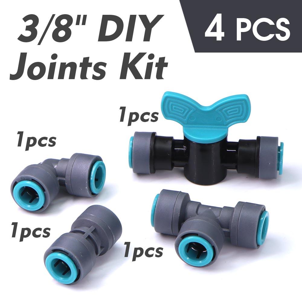 3/8" 9/12mm Misting Cooling System 360° Bend 0.6mm Nozzle Atomizer Sprayers Slip Lock PE Hose Outdoor Garden Irrigation Watering