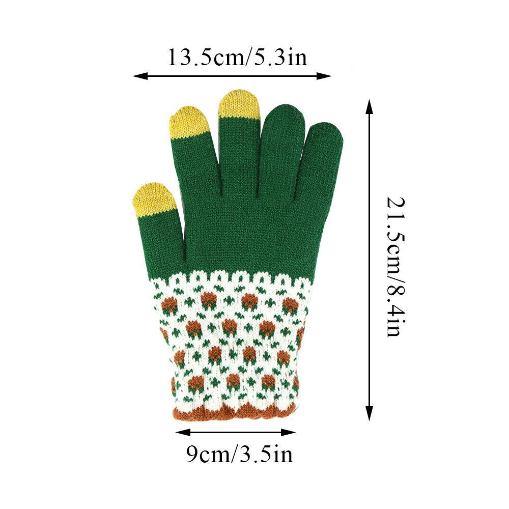 Touch Screen Gloves Full Finger Stretch Knit Gloves Winter Thicken Outdoor Warm
