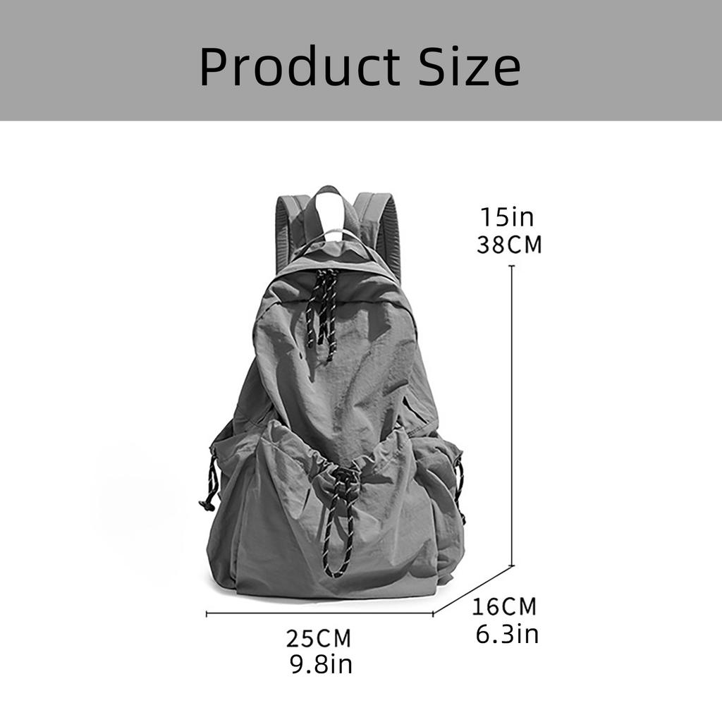 Trendy Large Capacity School Bag Japanese Style Backpack for Women Aesthetic College Bag Casual Laptop Daypack