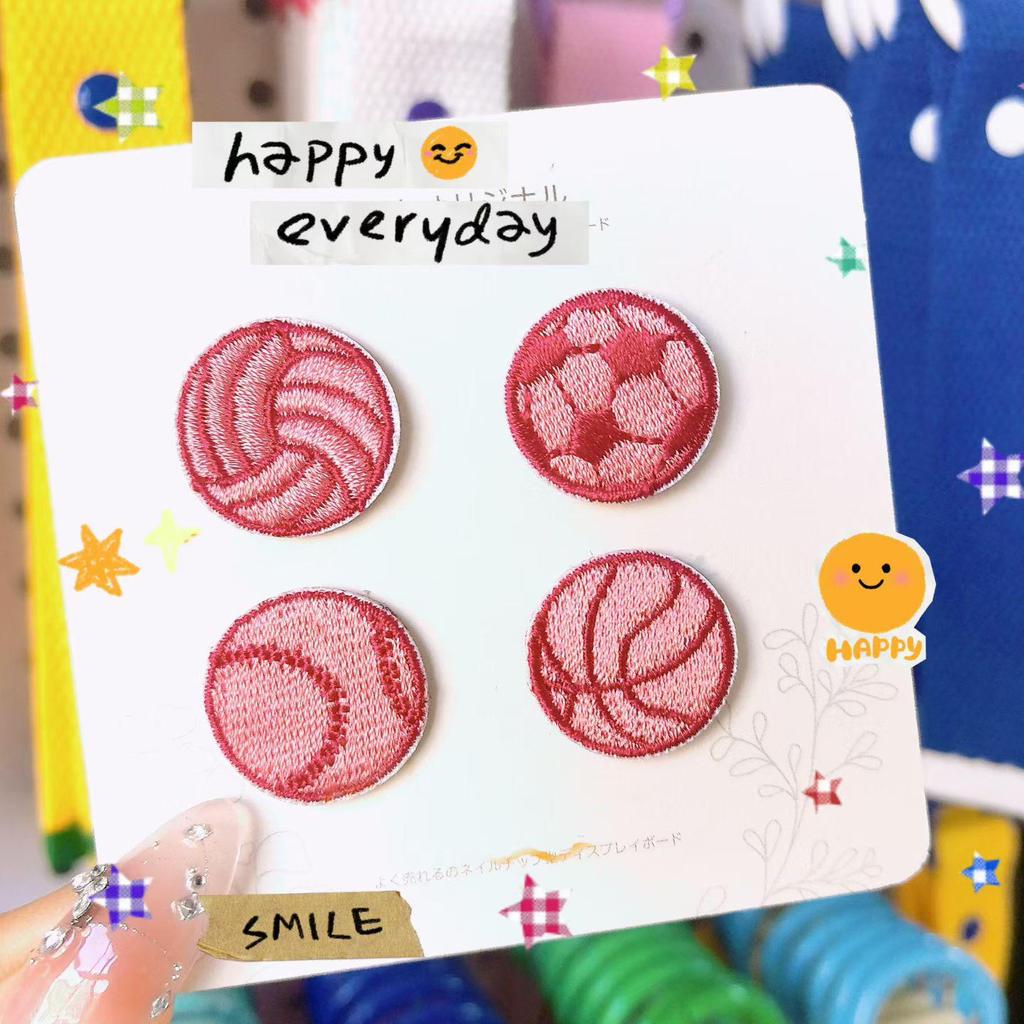 In Stock Embroidered Sports Patches: Basketball, Football, Rugby, Baseball - DIY Clothing Accessories, Iron-on Decoration.