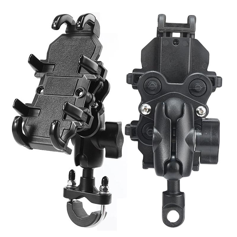 

Держатель для телефона на мотоцикле с амортизатором, крепление для зеркала заднего вида на руль велосипеда для смартфонов 4,7-7,1 дюйма