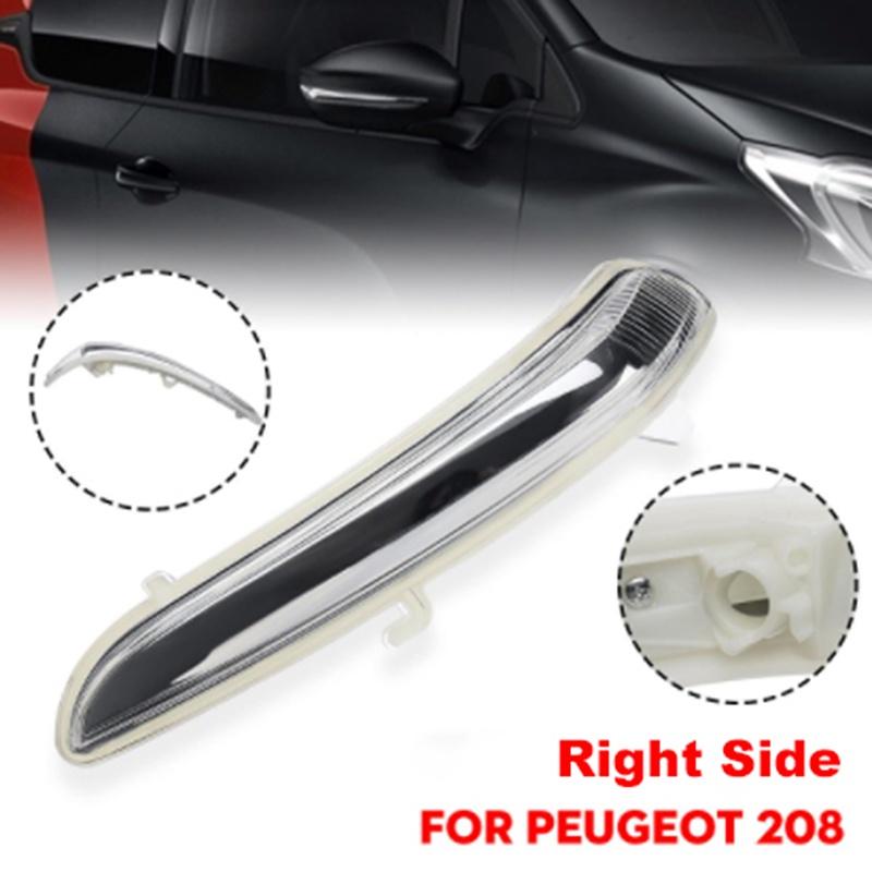 

Car Front Wing Door Mirror Turn Signal Light Housing Clear Indicator Lamp Cover for Peugeot 208 2012-2019 Parts 1pc right