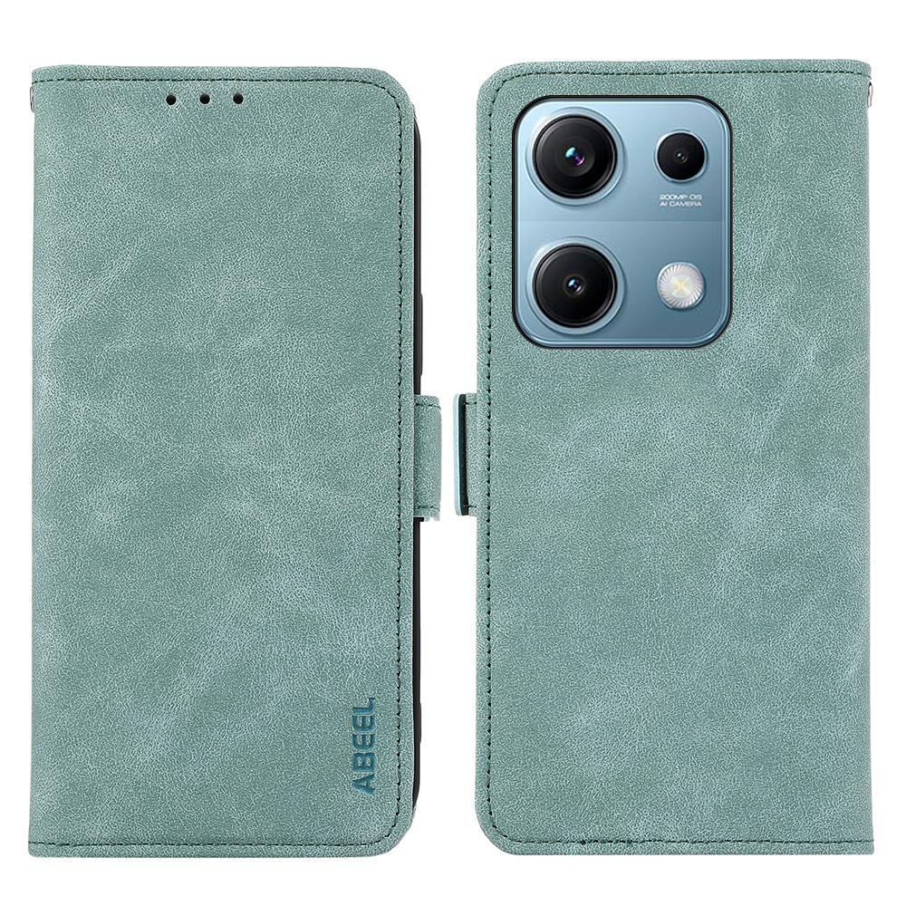 ABEEL Für Xiaomi Redmi Note 14S 4G Hülle PU-Leder Folio Ständer Ansicht RFID-Blockierung Handyhülle