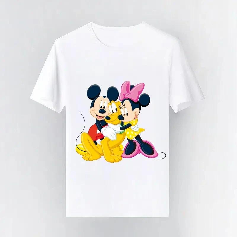 20226 Mickey Mouse Disney Club Activities Y2k Trendy Clothing Man Woman Casual Short Sleeves Sporty Tops Fashion Tshirt