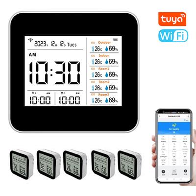 13 v 1 Tuya WIFI Inteligentní teploměr vlhkoměr Vnitřní Přesný měřič teploty a vlhkosti Monitor s časem