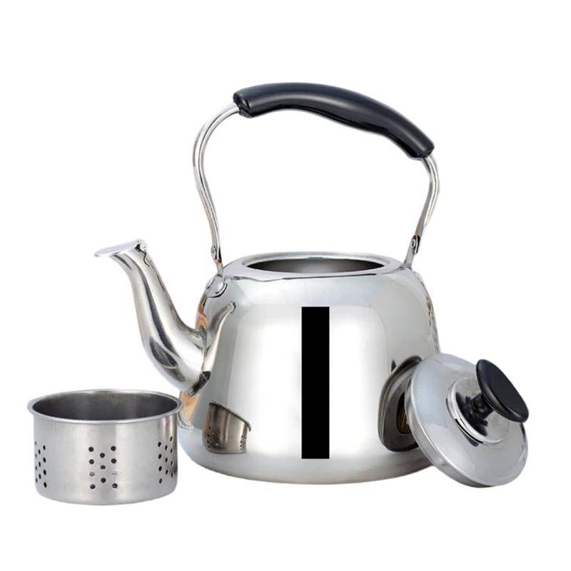 Large Multiple Capacity Whistling Kettle Corrosions Resistant Materials Loud Notification for Boiling Water Compatible Gas Induction Stove