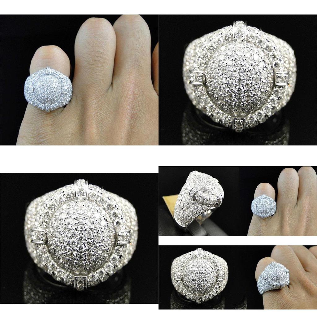 Europe And The United States Elegant Zircon Wedding Ring With Full Rhinestone Design