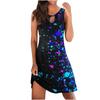 QICED Fashion Summer Spring Sleeveless  V-Neck Casual Dresses