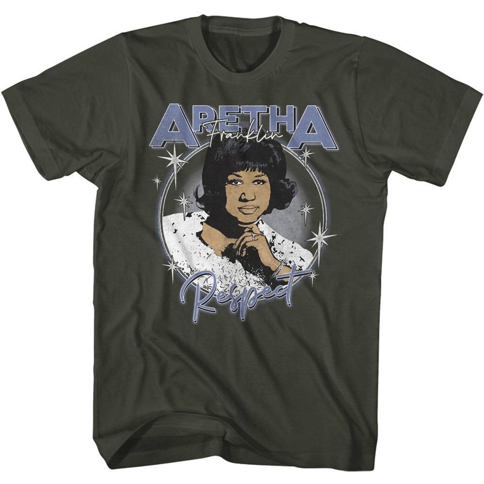 Aretha Franklin Respect Circle Smoke Adult T-Shirt 2XL