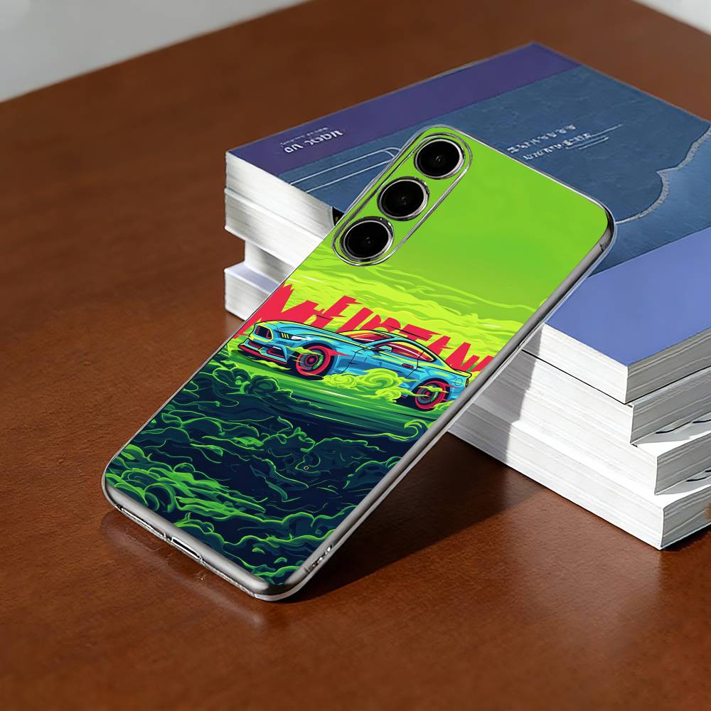Drift Sports Car Male Mens Phone Case For SamsungA10,12,20,21S,30,31,40,50,51,52,70,71 Transparent Cover