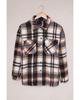 Azura Exchange Plaid Print Pocketed Shacket