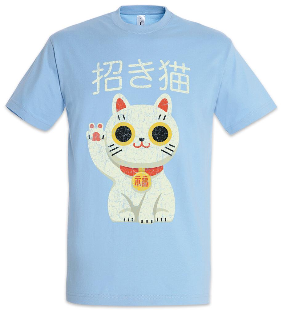Maneki Neko IV T-Shirt Mens Womens Tees Top Maneki-neko Manekineko Cat Cats Love Addicted Addiction