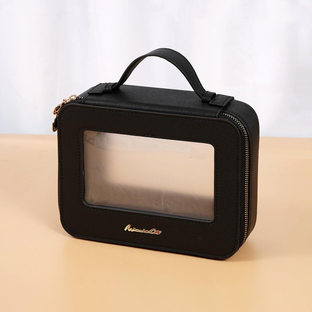 Beige Portable Waterproof Makeup Bag With High Fashion Value For Women StyleD