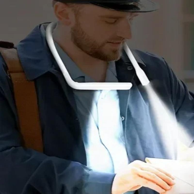 1Pc Neck Reading Light Reading Lights for Books In Bed Rechargeable Eye-friendly Wide Lamp Book Light