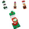 Festliches Weihnachts-WC-Sitzbezug-Set mit Weihnachtsmann-, Schneemann- und Rentiermotiven
