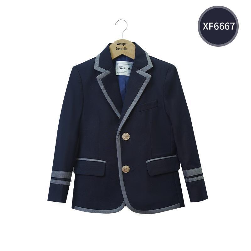 College-Stil Schuluniform-Blazer für Moderation, Rede und Abschlussfotos