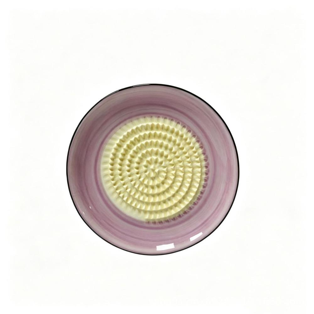Easy Clean Ceramic Ginger Grater Round Plate Fruit Grinding Tool Tomato Grinder Dish  Fruit Puree