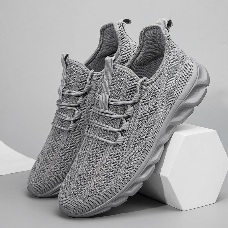 Damyuan Breathable Mesh Men Shoes Black Walking Flats Plus Size Women Tennis Sneakers Unisex Jogging Walking Athletic Shoes