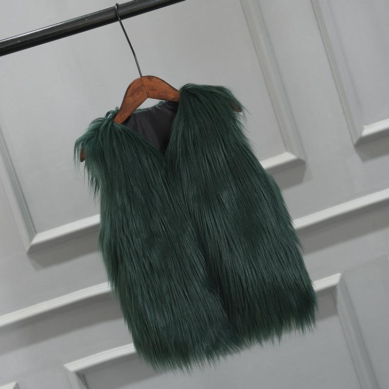 New children's autumn and winter new imitation fur vest coat imitation fox fur children's fur coat girls' clothing