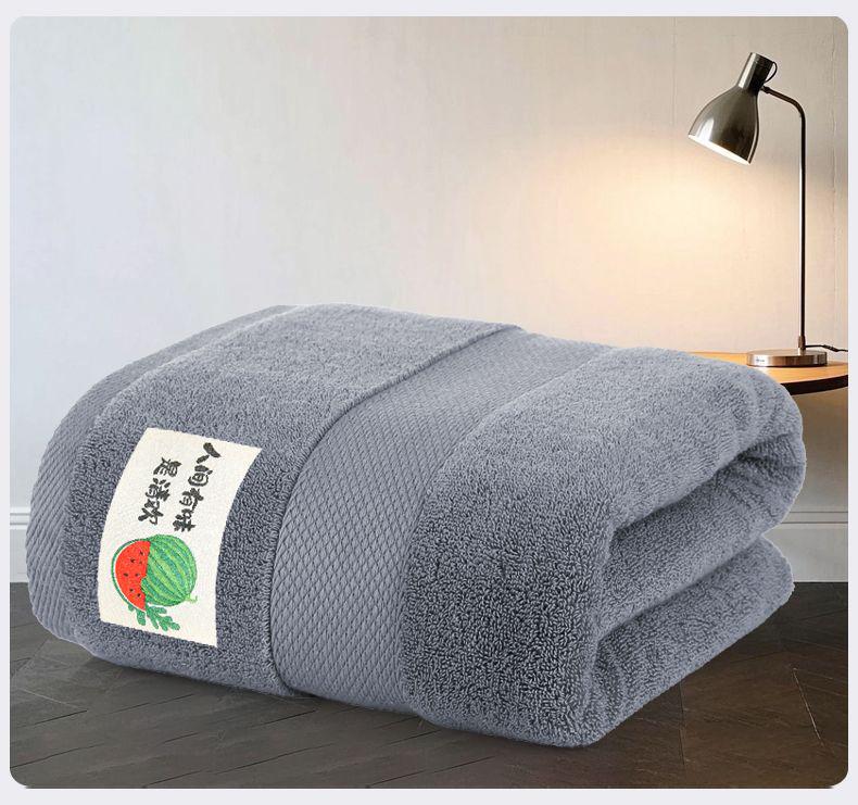 Thickened Pure Cotton Quick-Dry Bath Towel for Adults - Soft, Absorbent, and Enlarged for Home or Dormitory Use