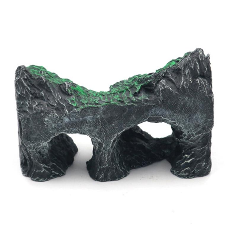 Aquariums Decorations Rockery Landscaping Resin Figurine Fishtanks Landscape Rockery Shelter Succulent Plant Ornaments