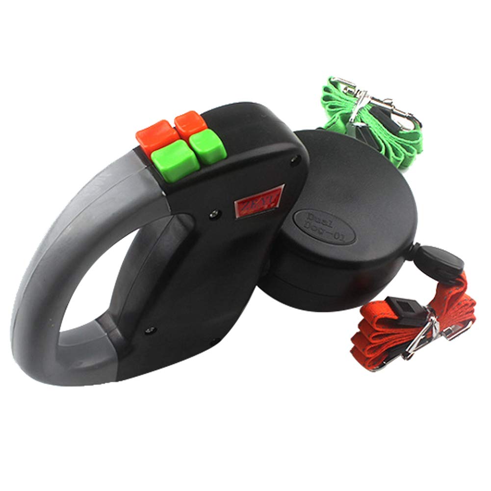 

Gifleey Dog 3m for Two Walking Training Easy to Suitable for Two Multiple Small Medium Large Automatic Retractable Lead, Long, Dogs, Supplies, чёрный