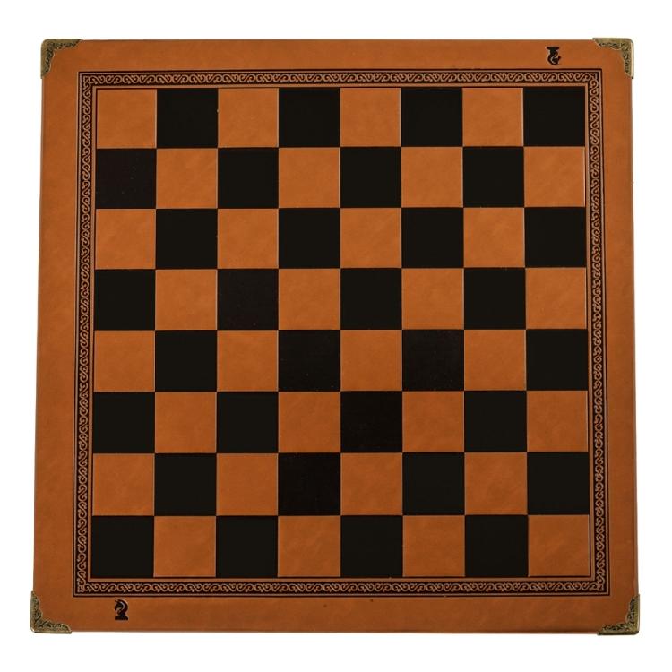 Embossed Design Roll Up Chess Board Portable PU Leather Chess Board Game Size оранжевый