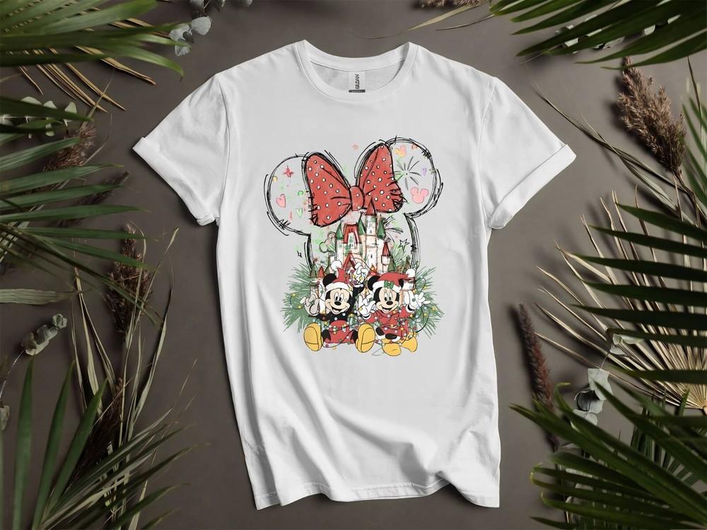 Mickey Minnie Christmas Tshirt T shirt Men Women Unisex Tshirt I75 Unisex T-Shirt S