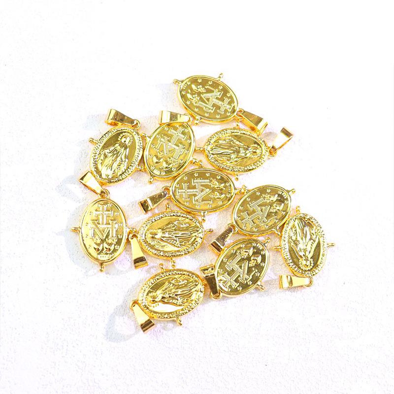 Maria Oval Pendant Necklace - European & American Fashion Accessories, Zinc Alloy, DIY Jewelry