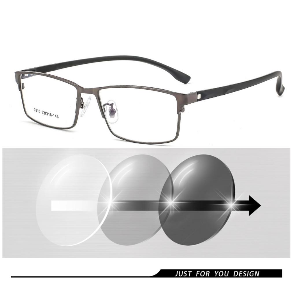 New Myopia Photochromic Sunglasses Fashion Chameleon Gray Lens Metal Legs With Degrees +1 to +3
