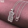 925 Sterling Silver Teddy Bear Pendant Necklace Fashion Charm Wedding Jewelry