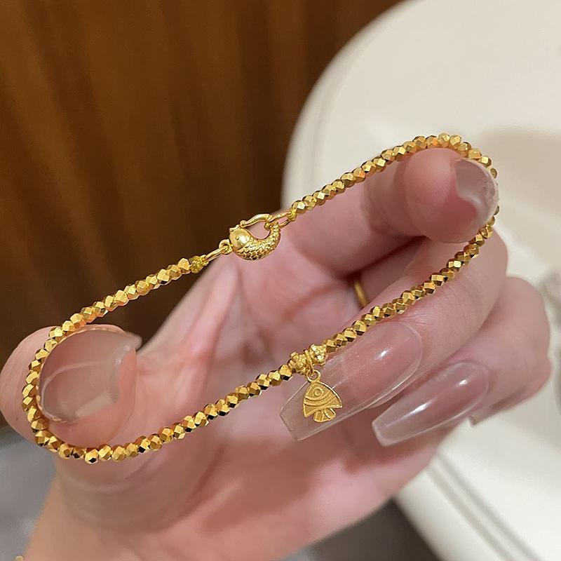

Charm Round bead bangles Simple small fish flower bracelets for women light luxury party wedding high quality jewelry