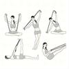 Yoga Stretching With Digital Segmented Dance, Shaping Body, Elastic Rope, Position Training, Auxiliary Resistance Stretching