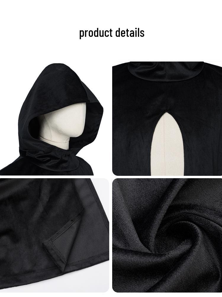 Sensenmann Zauberer Umhang Mittelalterliches Umhang Kostüm für Cosplay & Bühnenauftritt