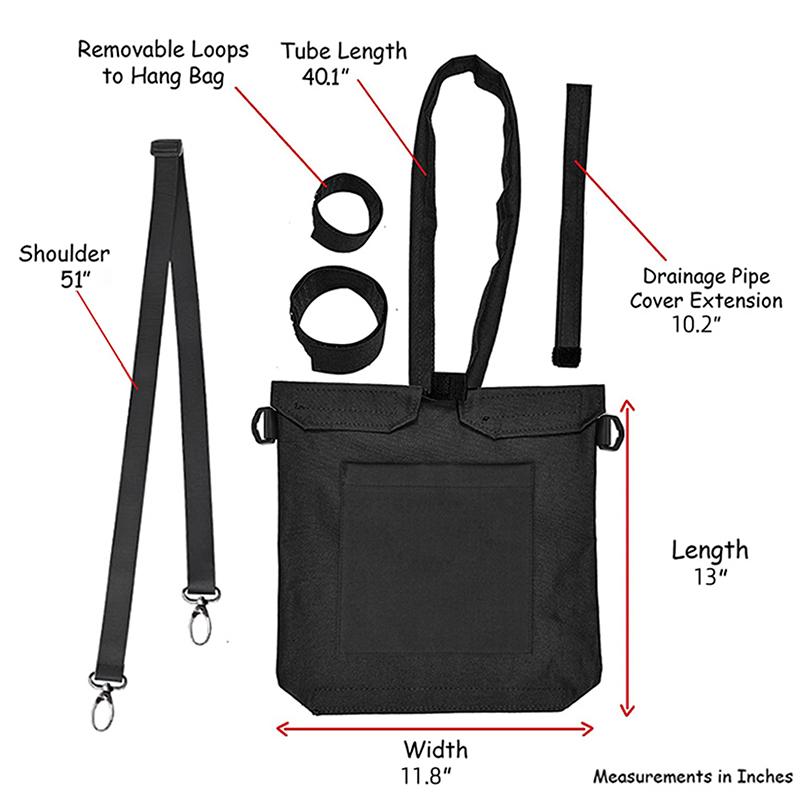 Urine Catheter Bag With Adjustable Shoulder Strap Urinary Drainage Catheter Bag Cover Urine Leg Bag Holder Cover Storage Bag