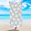 1 Stück Hibiskus Strandtuch, ultrafeine Faser schnell trocknend saugfähiges Badetuch, Outdoor Schwimm Sport Strandtuch