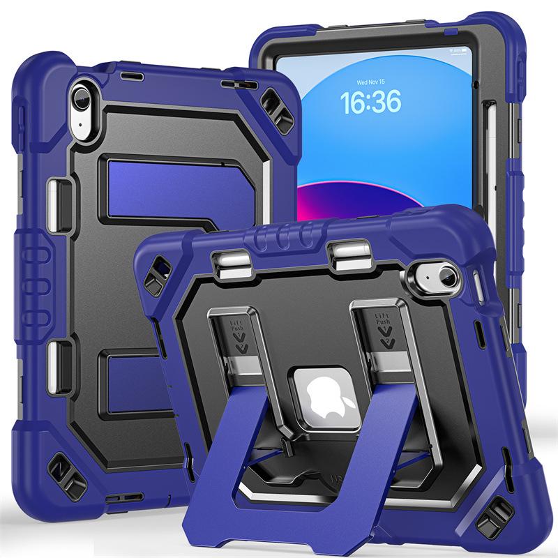 iPad 10th/11th Gen Pro 11 Invisible Folding Stand Anti-drop Protective Strap Case