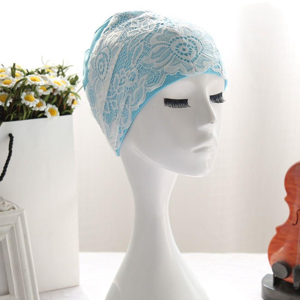 Long Hair Women Swim Cap Waterproof Bathing Cap Fashion Lace Swimming Cap Summer Beach
