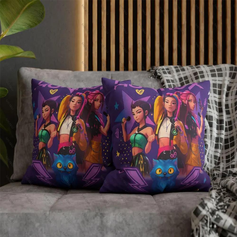 Geschenkmatte Wohnzimmer Dekokissen Heimdeko Kissen Schlaf Y2K Kpop Demon Hunters Derpy Tiger Sofa Auto Huntrix Rumi Mira Zoey