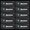 CAPR9 Car Door Handle Badge Protector Decal Wiper Sticker For Skoda Superb Octavia Rapid Kodiaq Kamiq Karoq Rapid Fabia Accessories