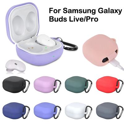 Bezdrátové ochranné pouzdro na sluchátka Bluetooth pro sluchátka Samsung Galaxy Buds Live Nárazuvzdorný silikonový kryt s háčkem