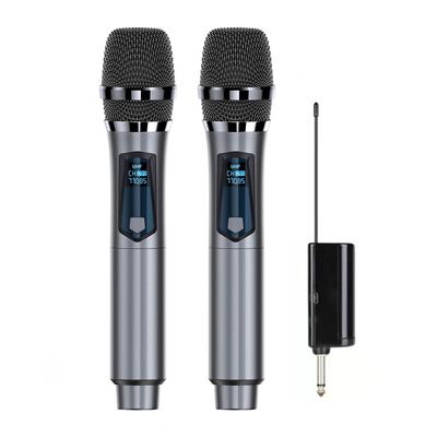 Wireless Microphones Single/Double UHF Dynamic Handheld Microphone With Rechargeable Receiver