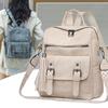 Vintage Ladies Backpack Premium Sense PU Soft Leather Shoulder Bag Large Capacity Commuter Multifunctional Backpack Women