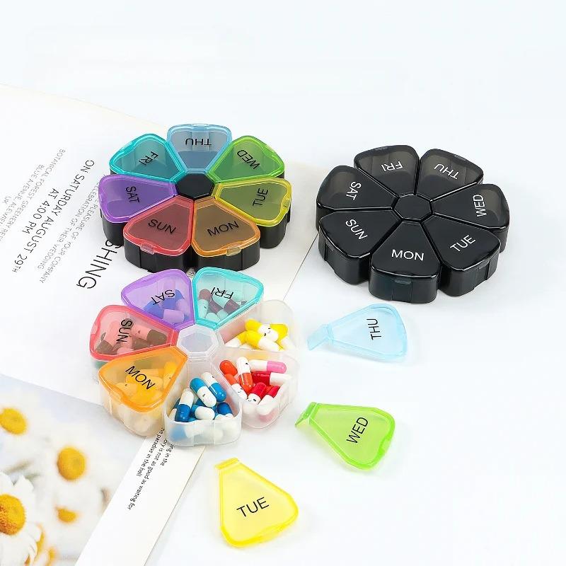 Portable Travel Vitamin Pill Box Cases Container Organizer Storage Tablet 7 Days 7 Grids Medicine Pills Fish Oils